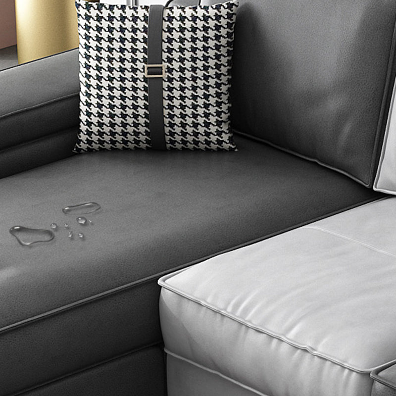 Contemporary Sofa Pillow Top Arm Modular Reversible L-Shape Sectional Couch