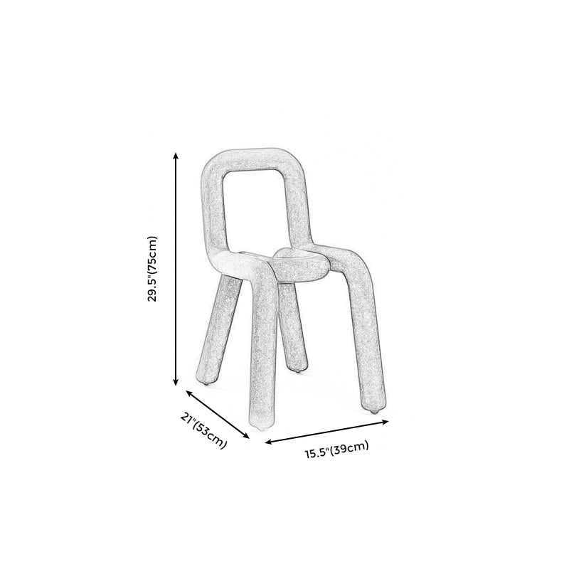 20.87" W √ó 15.35" L √ó 29.53" H Parsons Chair Armless Accent Chair with Basic Four Leg