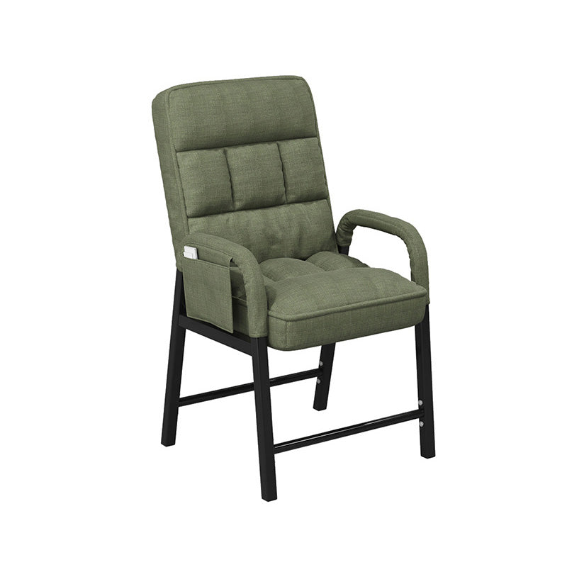 Linen Lounge Chair 17.71" L x 22.44" W x 34.64" H Adjustable Accent Chair with Storage
