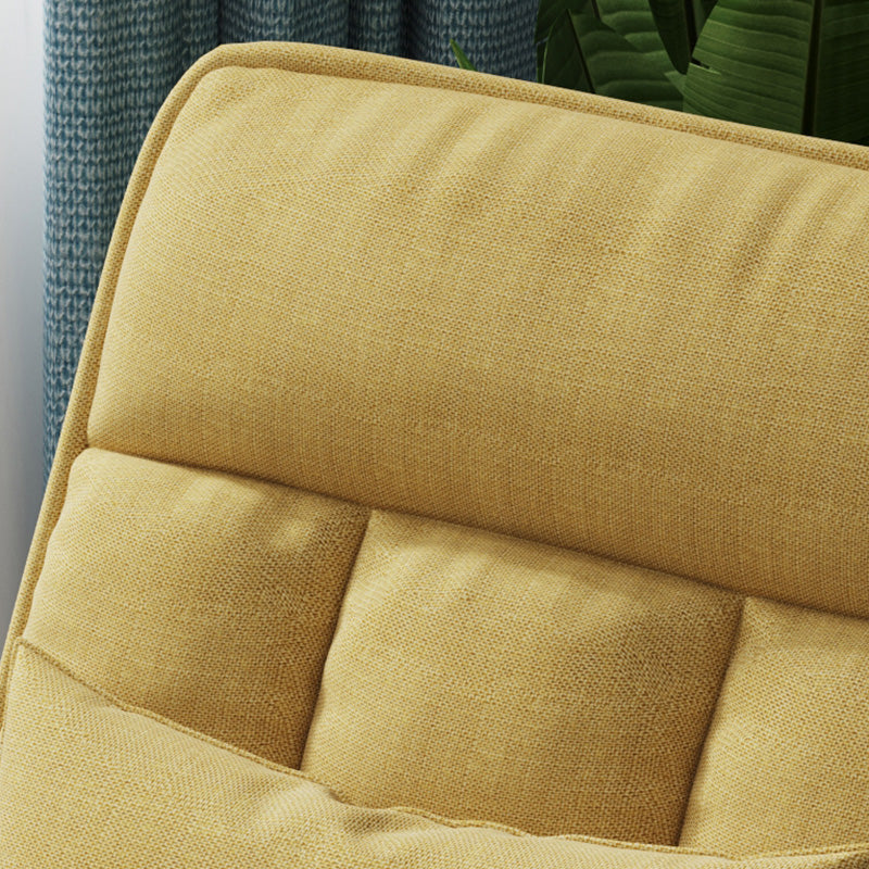 Linen Lounge Chair 17.71" L x 22.44" W x 34.64" H Adjustable Accent Chair with Storage