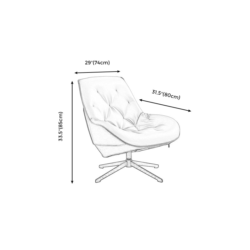 Faux Leather Chair 29.1" L x31.4W x33.4"H Arms Included Chair