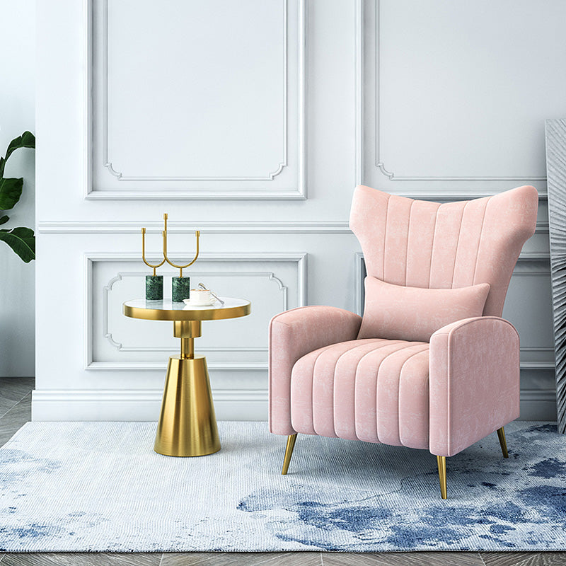 27.26"L x 34.15"W x 40.94"H Velvet Wingback Chair,Modern Sloped Arms Chair