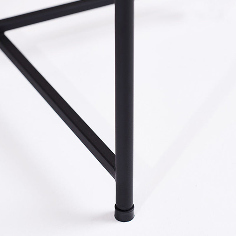 Cross Legs Tray Top Coffee Table Round Metallic Cocktail Table