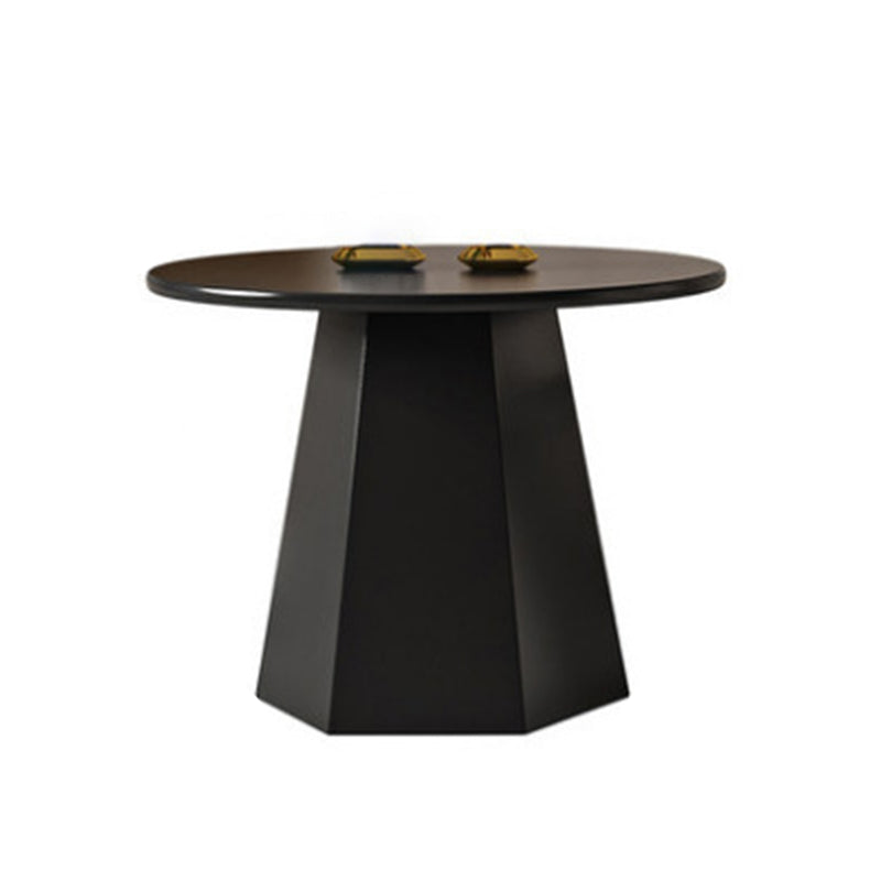 Ironwork Black/white Pedestal Base Design Round Coffee Table