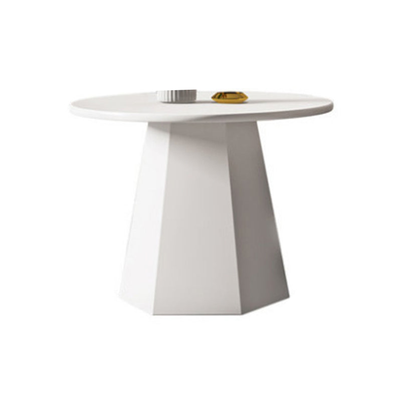 Ironwork Black/white Pedestal Base Design Round Coffee Table