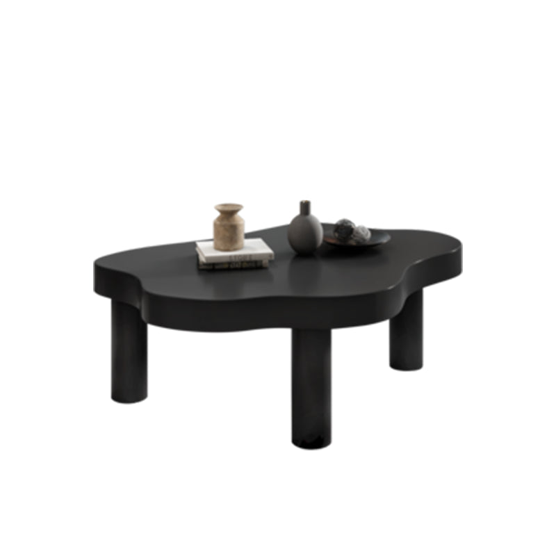 Nordic Geometric Wooden Coffee Table 3 Legs Cocktail Table - 15.75" H