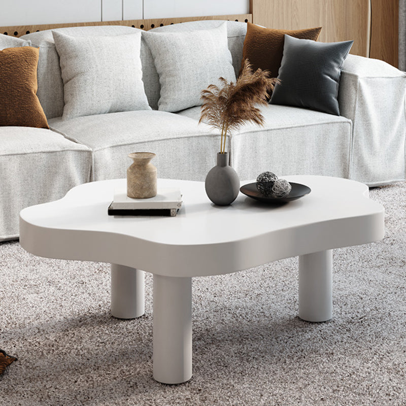 Nordic Geometric Wooden Coffee Table 3 Legs Cocktail Table - 15.75" H