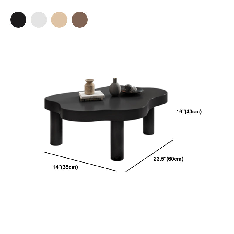 Nordic Geometric Wooden Coffee Table 3 Legs Cocktail Table - 15.75" H
