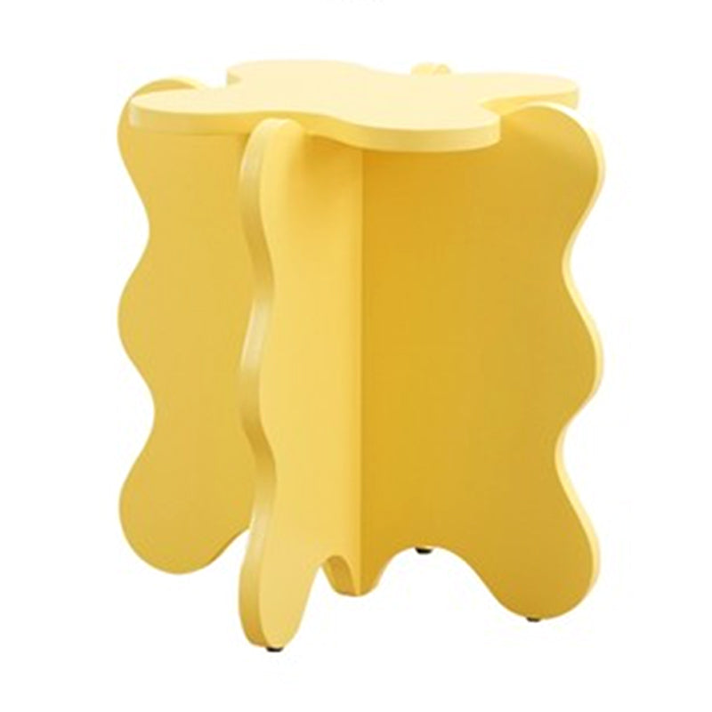 Nordic Geometric Wooden Coffee Table Pedestal 1 Single Cocktail Table