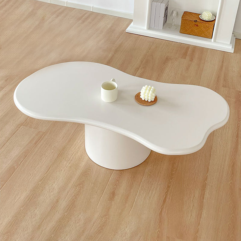 Nordic Geometric Wooden Coffee Table Pedestal 1 Single Cocktail Table