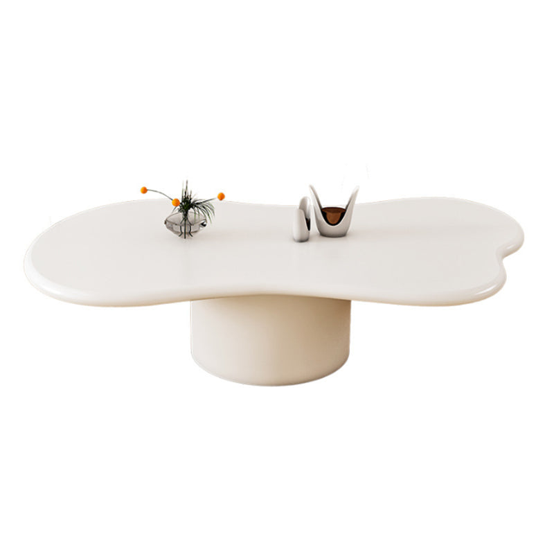 Nordic Geometric Wooden Coffee Table Pedestal 1 Single Cocktail Table