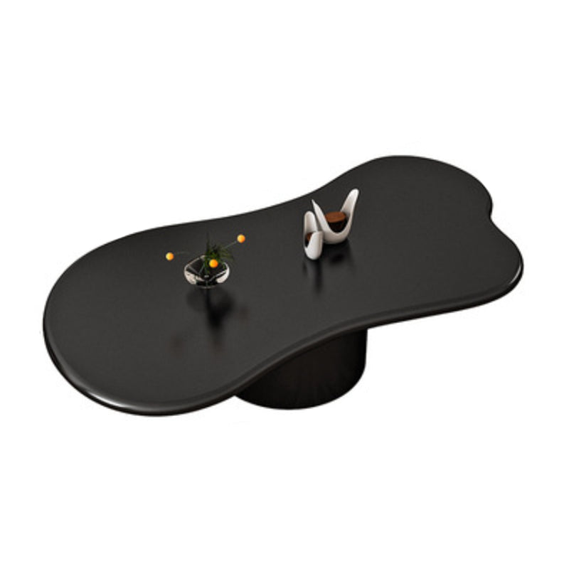 Nordic Geometric Wooden Coffee Table Pedestal 1 Single Cocktail Table