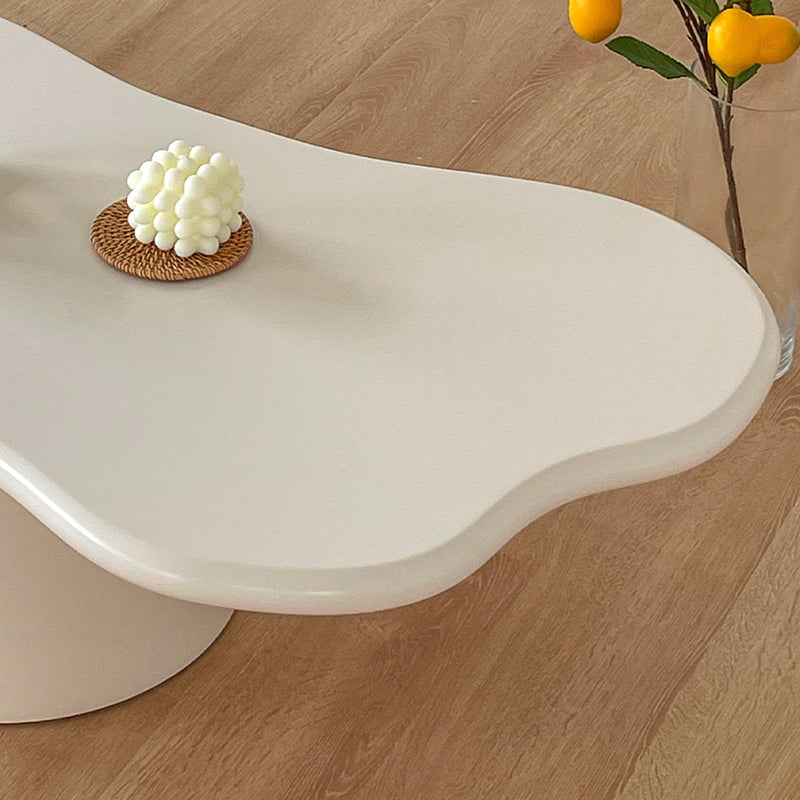 Nordic Geometric Wooden Coffee Table Pedestal 1 Single Cocktail Table