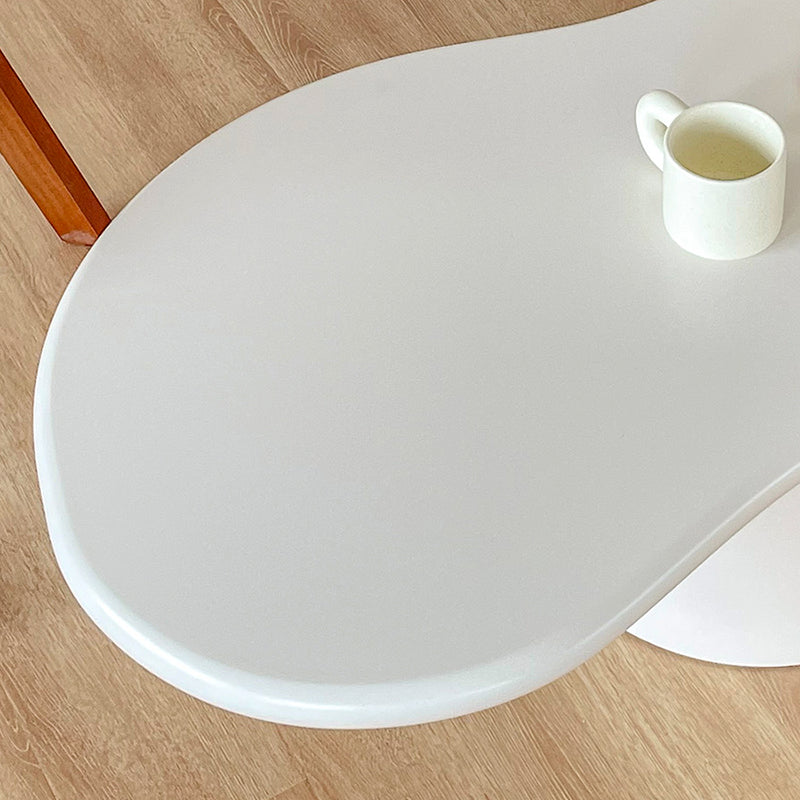 Nordic Geometric Wooden Coffee Table Pedestal 1 Single Cocktail Table