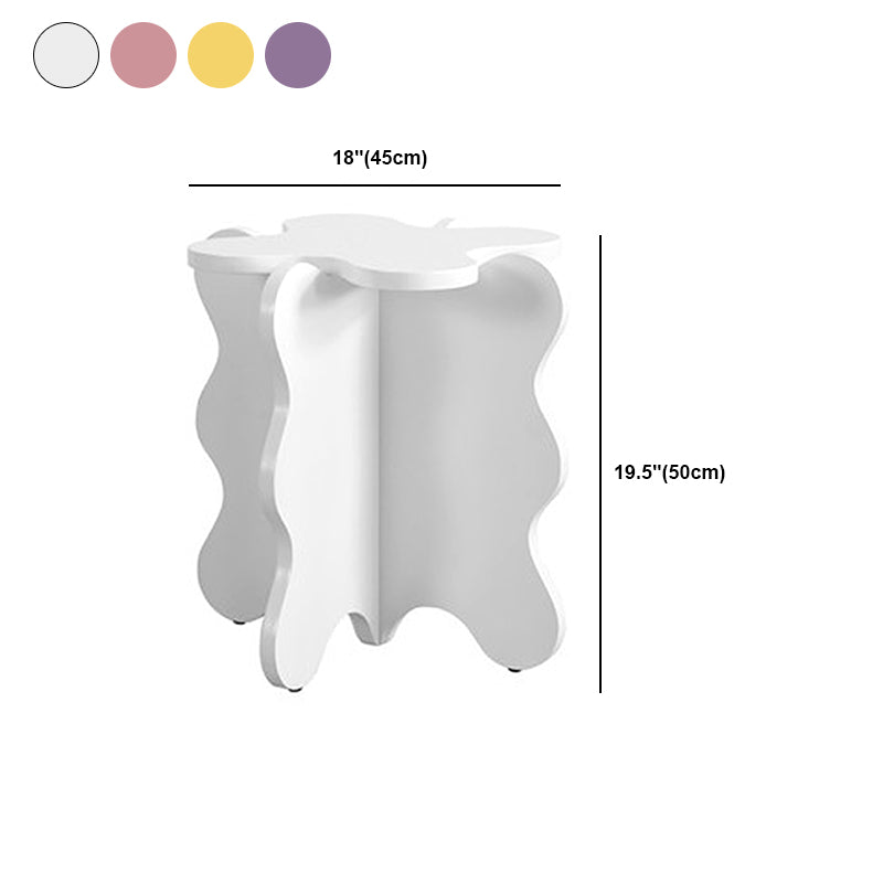 Nordic Geometric Wooden Coffee Table Pedestal 1 Single Cocktail Table