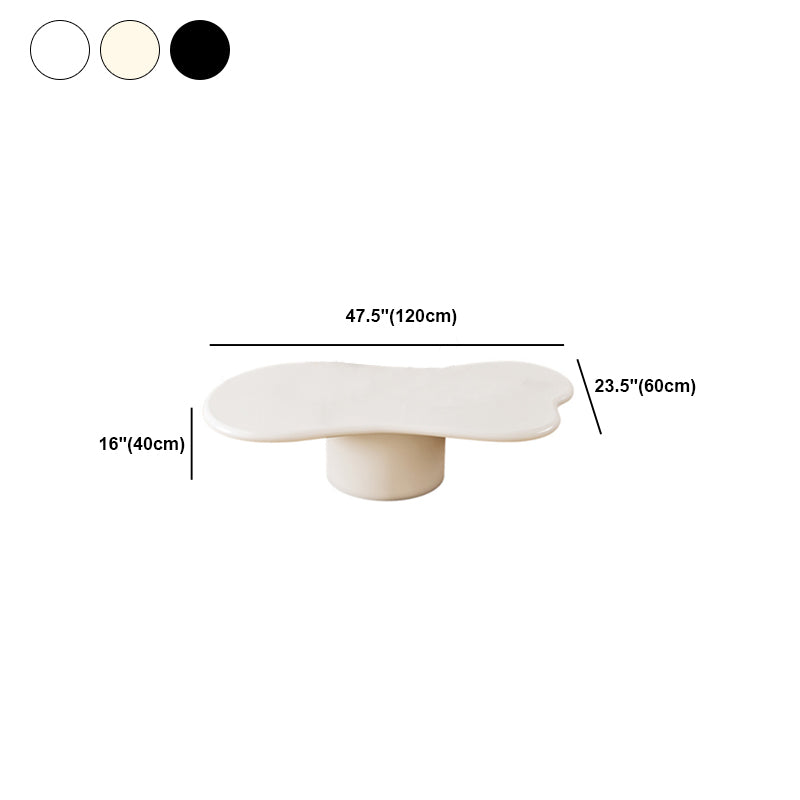 Nordic Geometric Wooden Coffee Table Pedestal 1 Single Cocktail Table