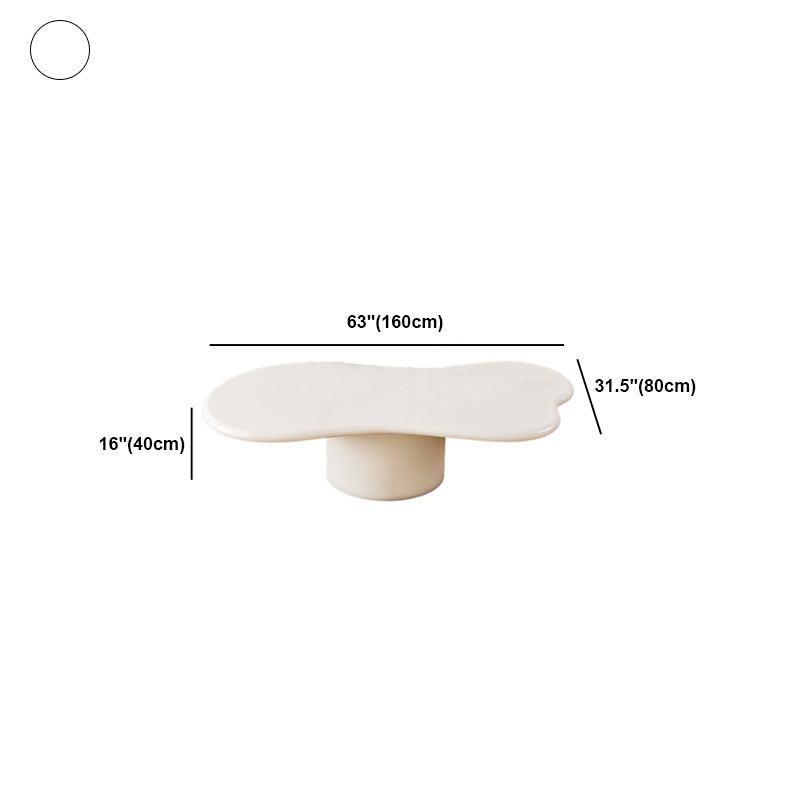 Nordic Geometric Wooden Coffee Table Pedestal 1 Single Cocktail Table