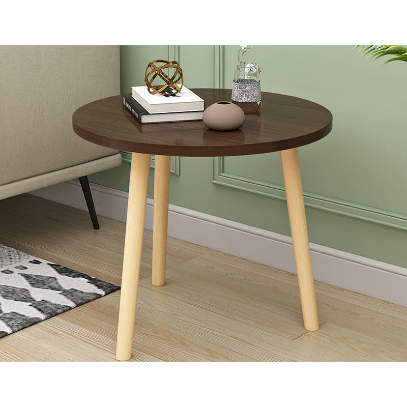 Modern White/yellow/black/pink Round End Table Wooden Tripod Sofa Side Table