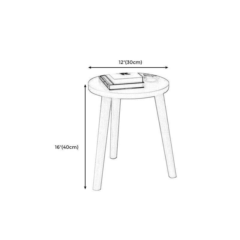 Modern White/yellow/black/pink Round End Table Wooden Tripod Sofa Side Table