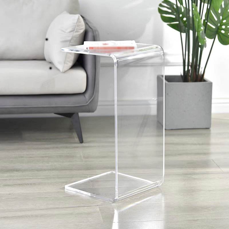 Single Foot Base Base Design Acrylic Grey/amber/blue/transparentSide Table