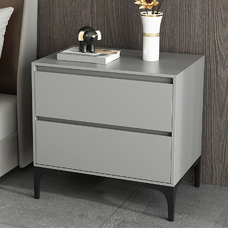 Wood NightStand 20" Tall Bedside Cabinet with Drawers and Legs