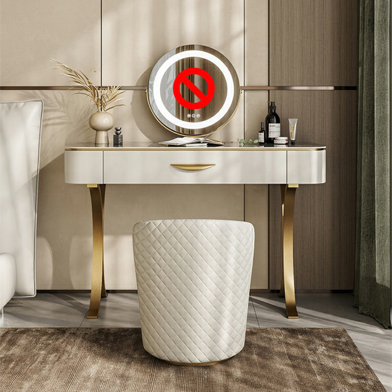 1 Drawer, 29.53" High Vanity Set with Stool, Stone Top Dresser