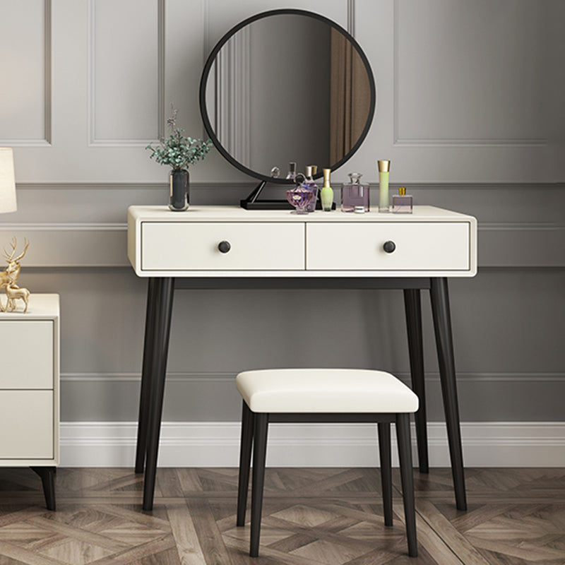 29.5" Height White Wooden Top Make-up Vanity with Drawer for Bedroom