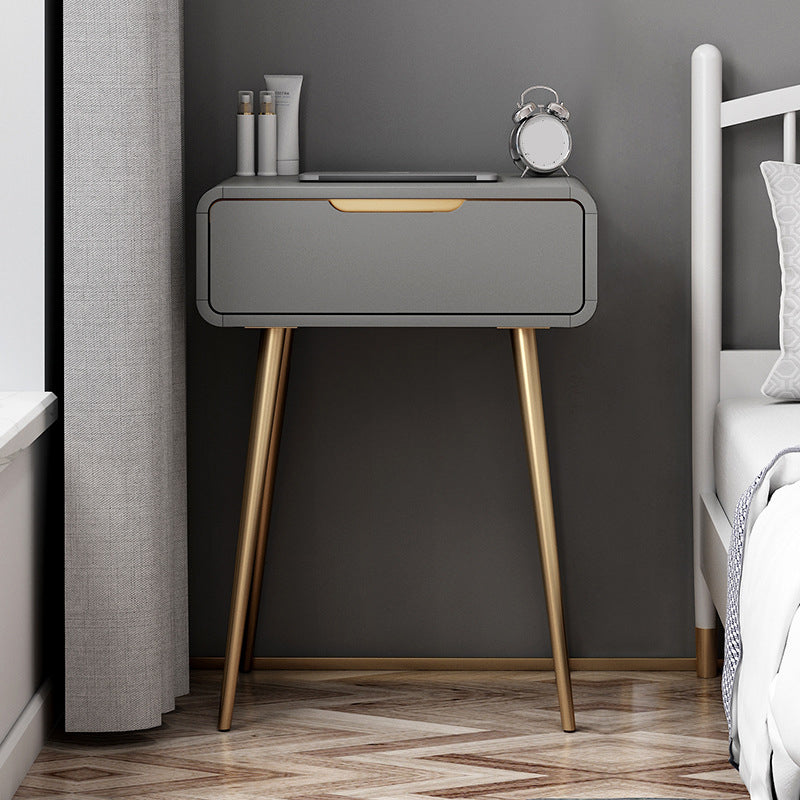 31.5" Height White/ Grey Wood Top Make-up Vanity with Drawer for Bedroom