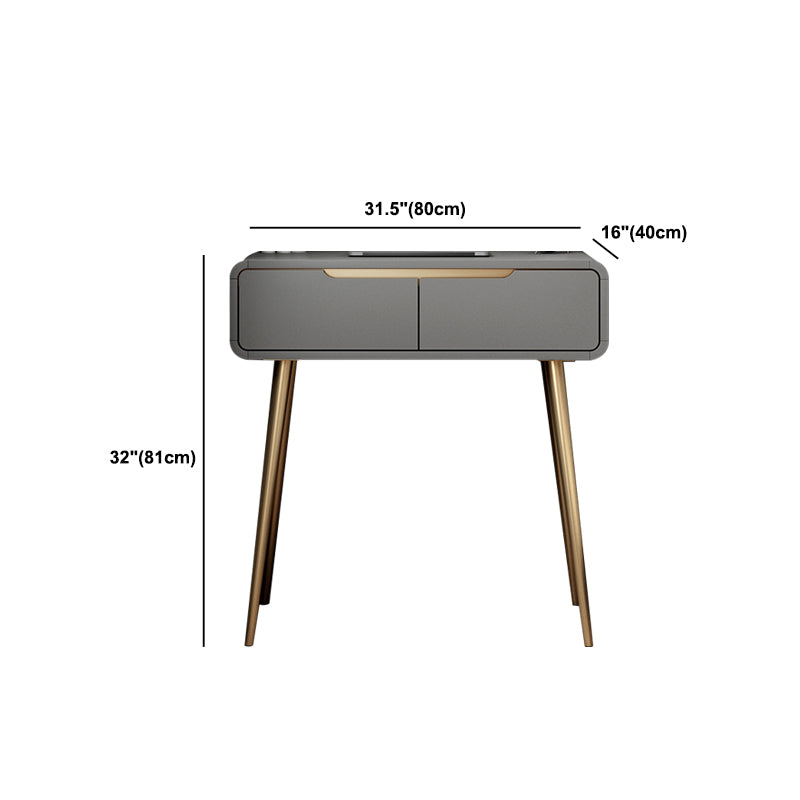 31.5" Height White/ Grey Wood Top Make-up Vanity with Drawer for Bedroom