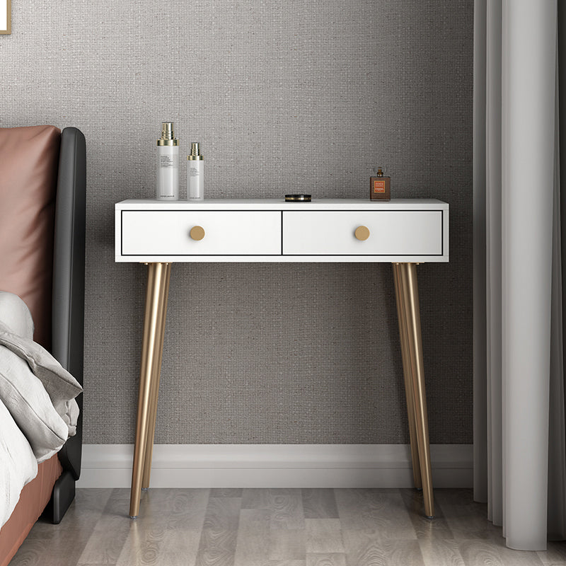 29.5" Height White Wood Top Make-up Vanity with 2 Drawer for Bedroom