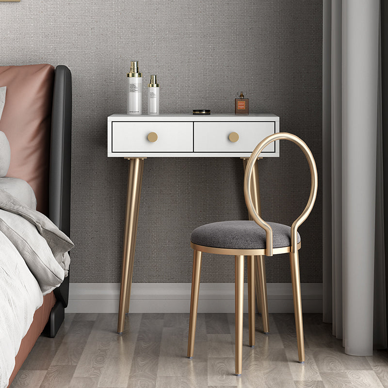 29.5" Height White Wood Top Make-up Vanity with 2 Drawer for Bedroom