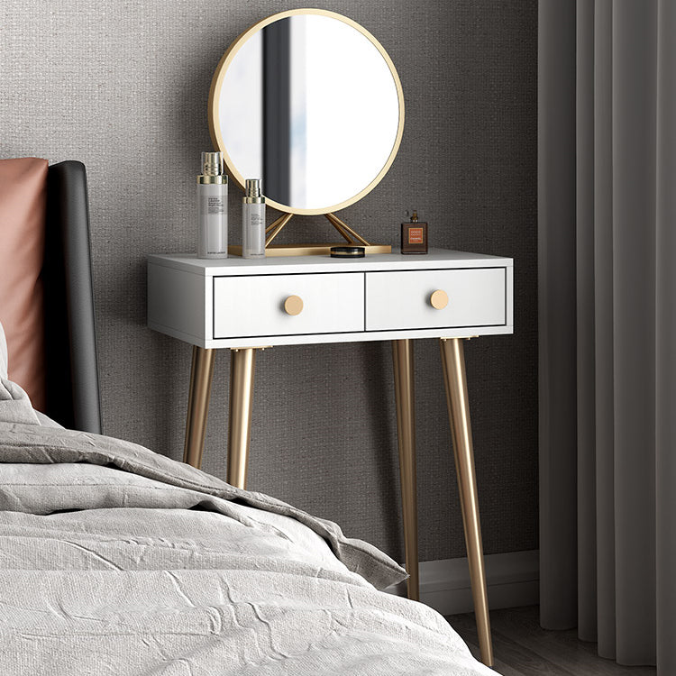 29.5" Height White Wood Top Make-up Vanity with 2 Drawer for Bedroom