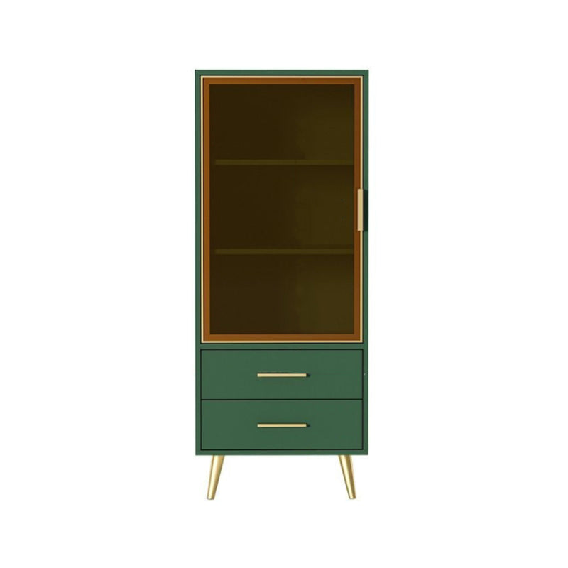 Modern Rectangle Accent Cabinet with Straight Legs and 2 Drawers