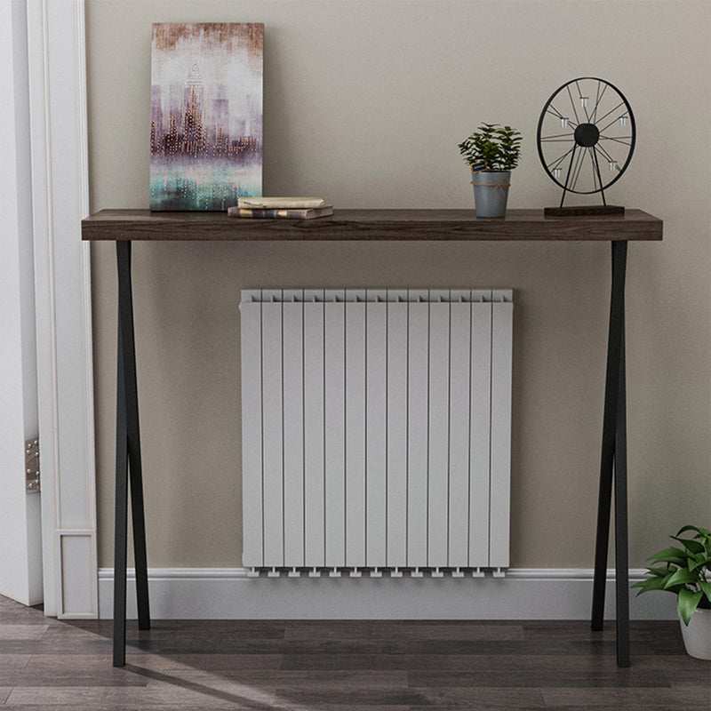 Solid Wood Mid-Century Console Sofa Table X-base Console Table, 31.49" H