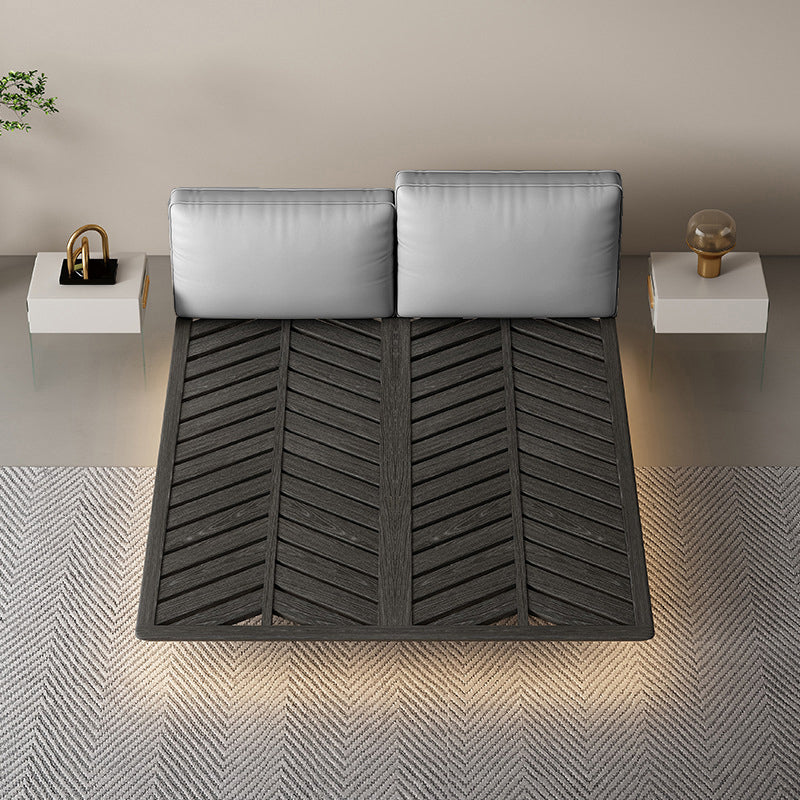 Modern Style Upholstered Headboard/white Grey Leather Suspension Bed