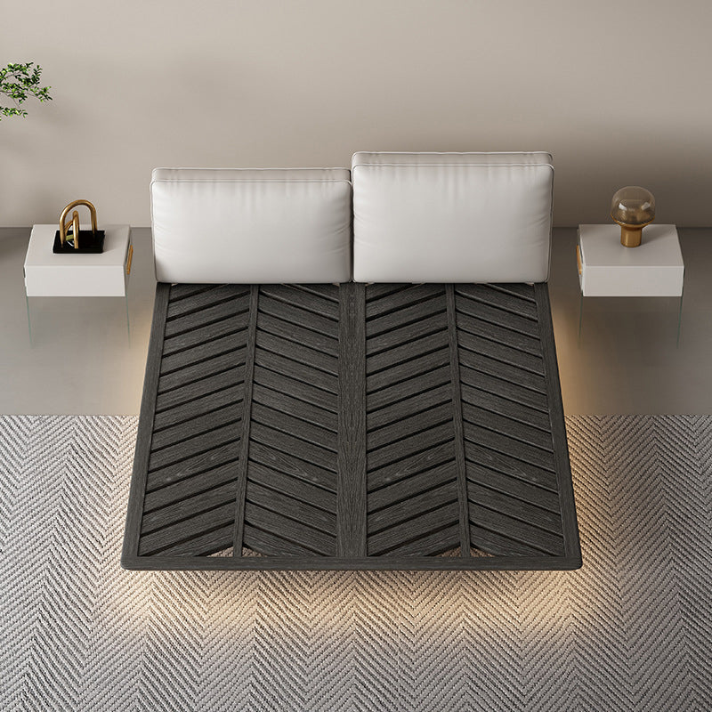 Modern Style Upholstered Headboard/white Grey Leather Suspension Bed