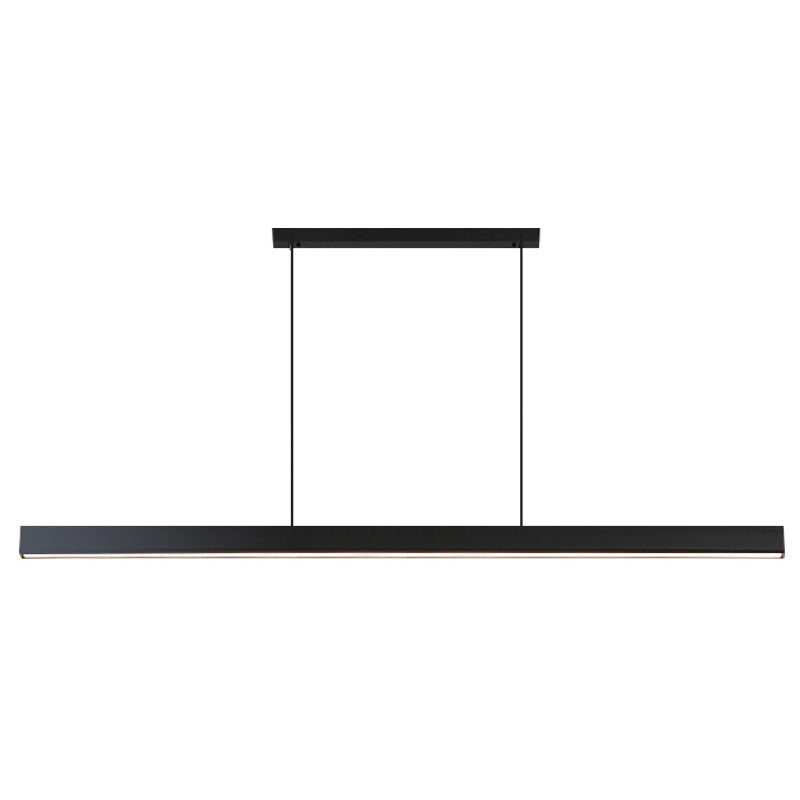 Metal Strip Chandelier Light Fixture Simple LED Island Pendant for Dining Room