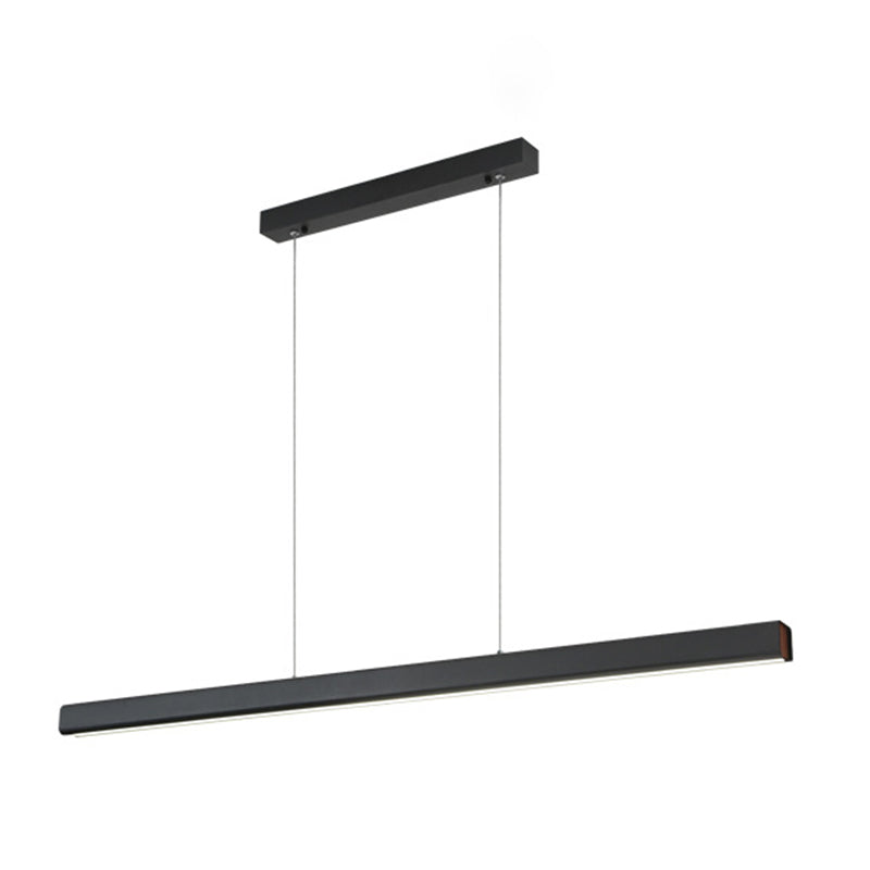 Metal Strip Chandelier Light Fixture Simple LED Island Pendant for Dining Room