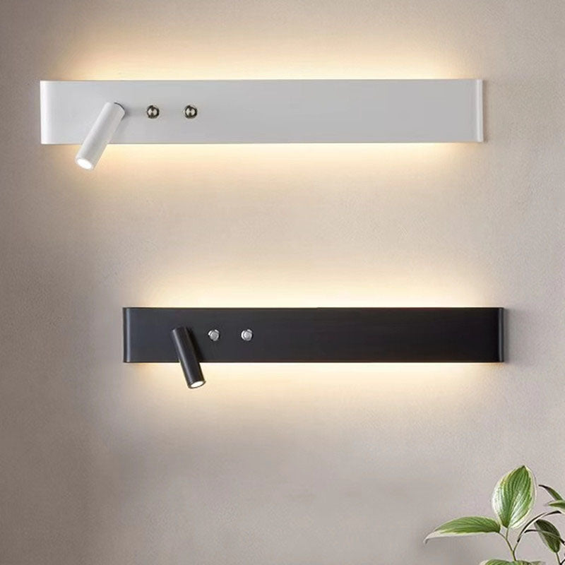 Modern Minimalist LED Wall Light Rectangular Iron Wall Lamp for Bedroom