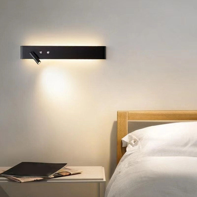 Modern Minimalist LED Wall Light Rectangular Iron Wall Lamp for Bedroom