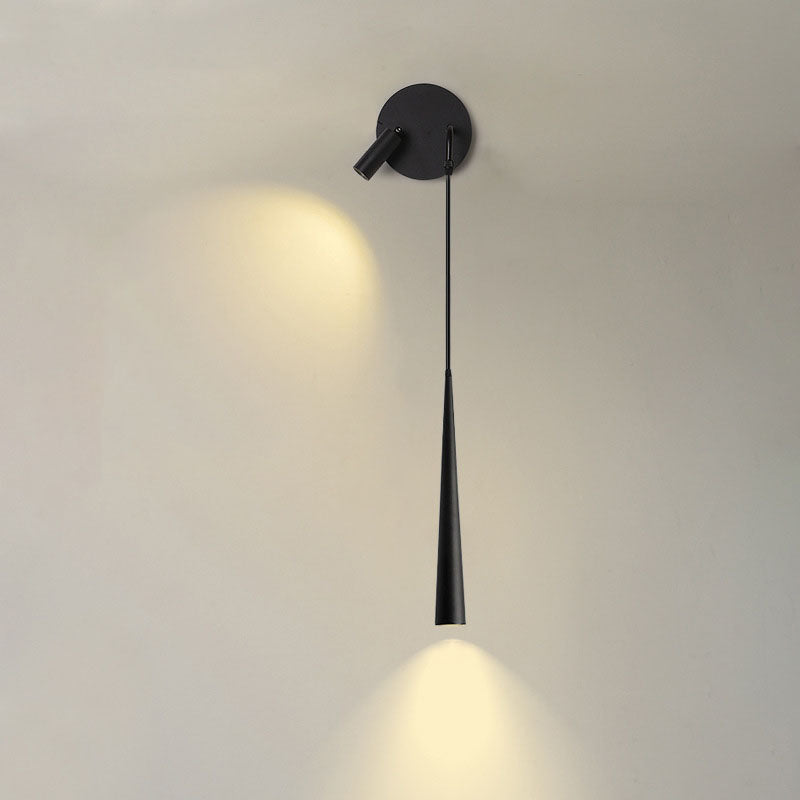 Modern Creative LED Wall Light Metal Geometric Wall Lamp in Black