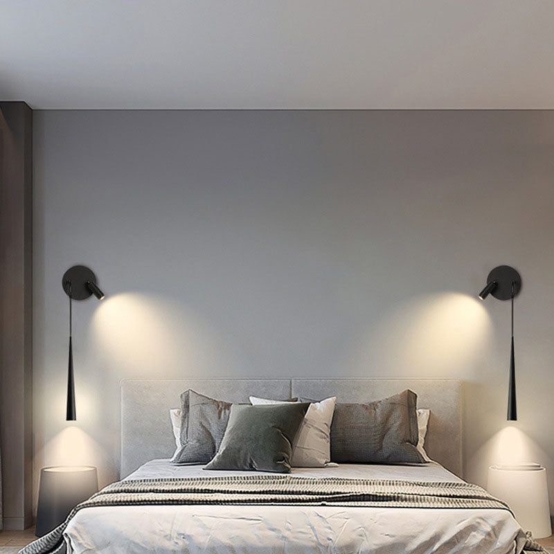 Modern Creative LED Wall Light Metal Geometric Wall Lamp in Black