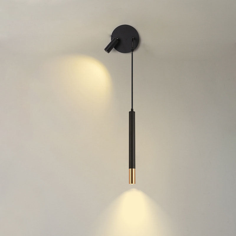 Modern Creative LED Wall Light Metal Geometric Wall Lamp in Black