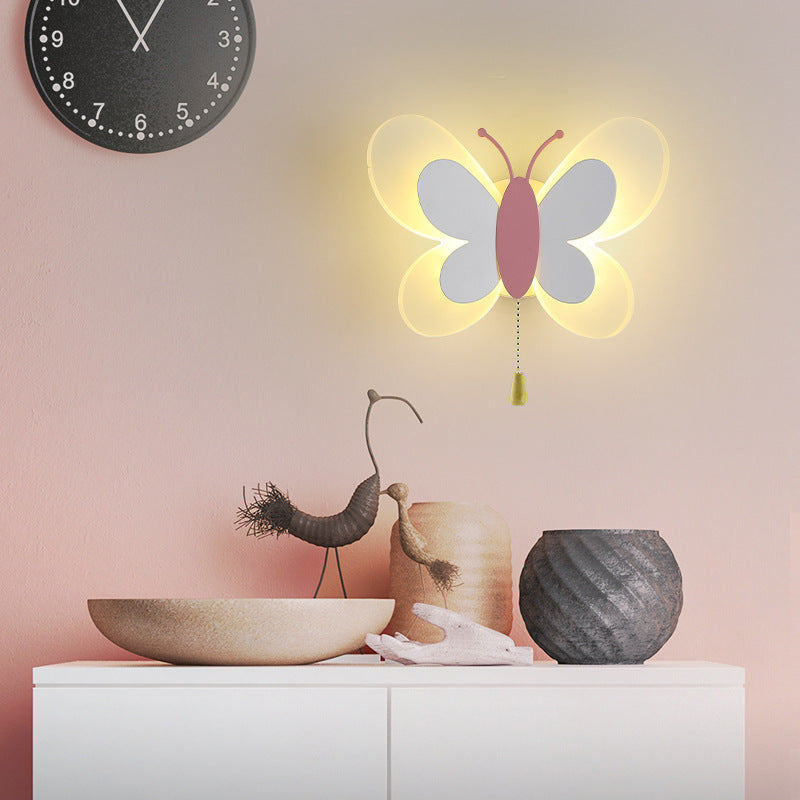 Butterfly LED Wall Lamp in Modern Creative Style Acrylic Wall Light for Bedroom