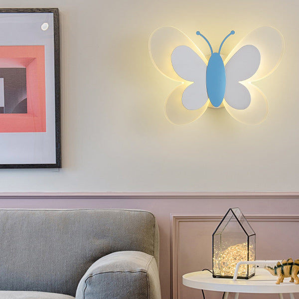 Butterfly LED Wall Lamp in Modern Creative Style Acrylic Wall Light for Bedroom