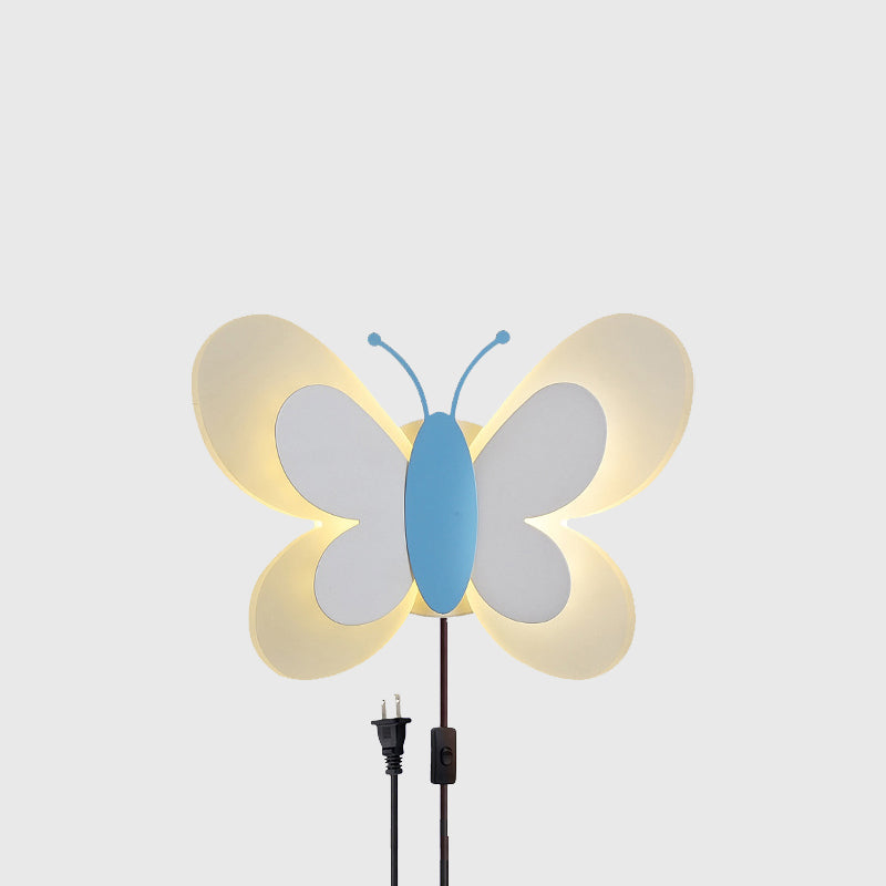 Butterfly LED Wall Lamp in Modern Creative Style Acrylic Wall Light for Bedroom