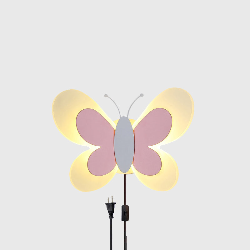 Butterfly LED Wall Lamp in Modern Creative Style Acrylic Wall Light for Bedroom