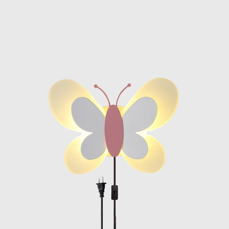 Butterfly LED Wall Lamp in Modern Creative Style Acrylic Wall Light for Bedroom