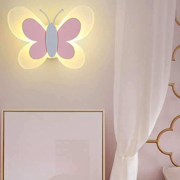 Butterfly LED Wall Lamp in Modern Creative Style Acrylic Wall Light for Bedroom