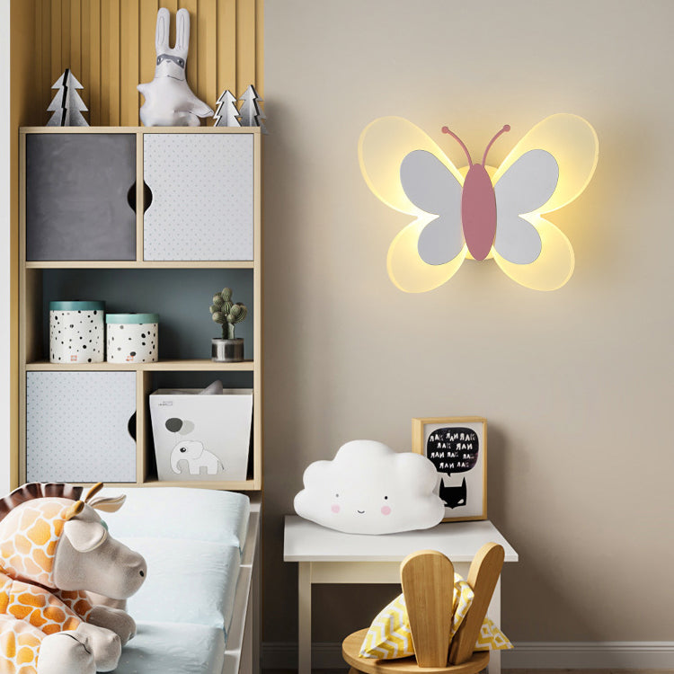 Butterfly LED Wall Lamp in Modern Creative Style Acrylic Wall Light for Bedroom